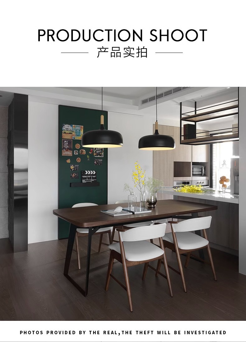 Nordic solid wood dining table for home use, medieval small unit, minimalist wooden dining table, rectangular minimalist restaurant dining table
