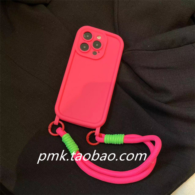 Personalized contrasting woven lanyard suitable for Apple 17 Promax phone case, iPhone 13 wristband, handheld, all inclusive 15