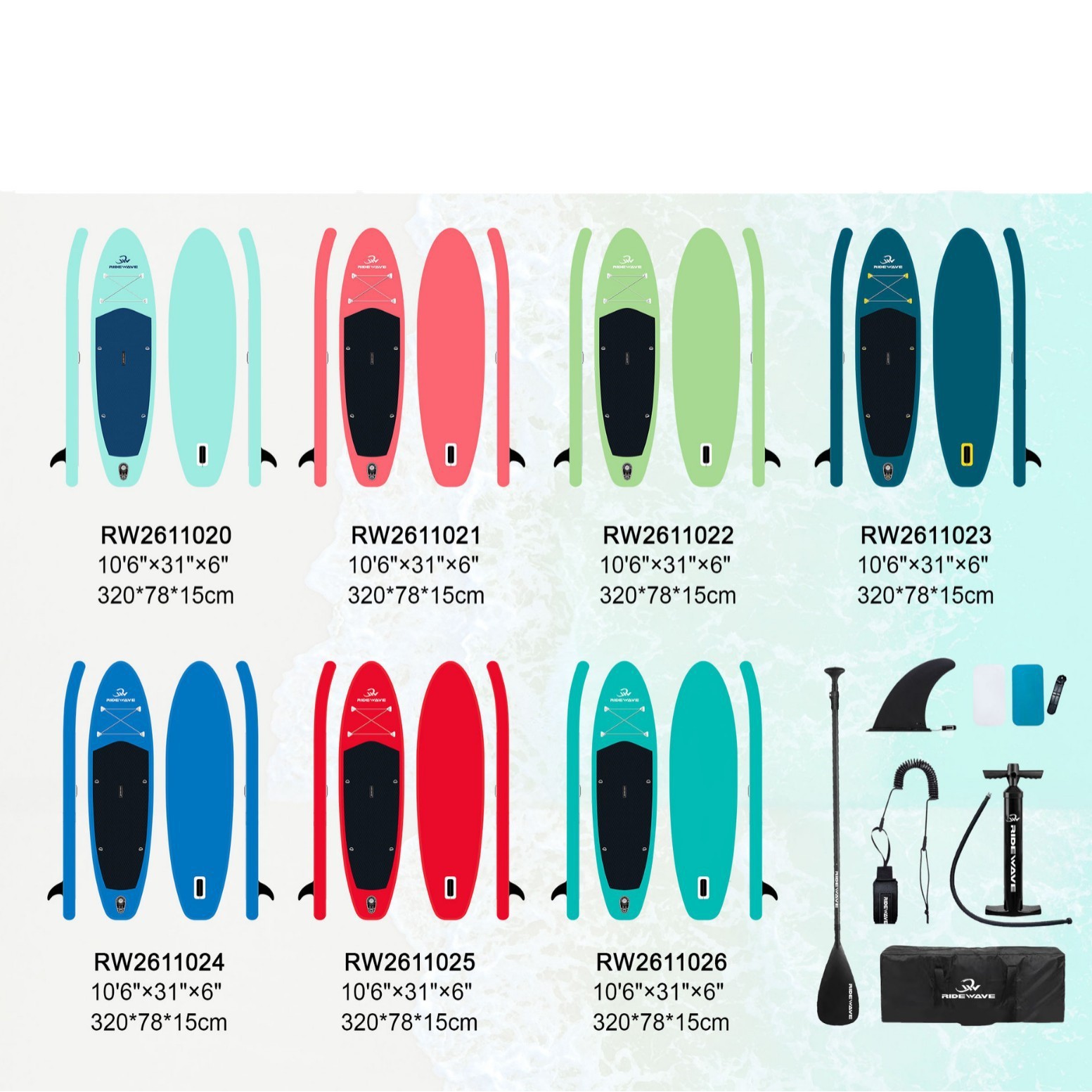Cross border Amazon Paddle Board Water Sports Surfing Supboard Inflatable Paddle Board Paddle Board Surfboard