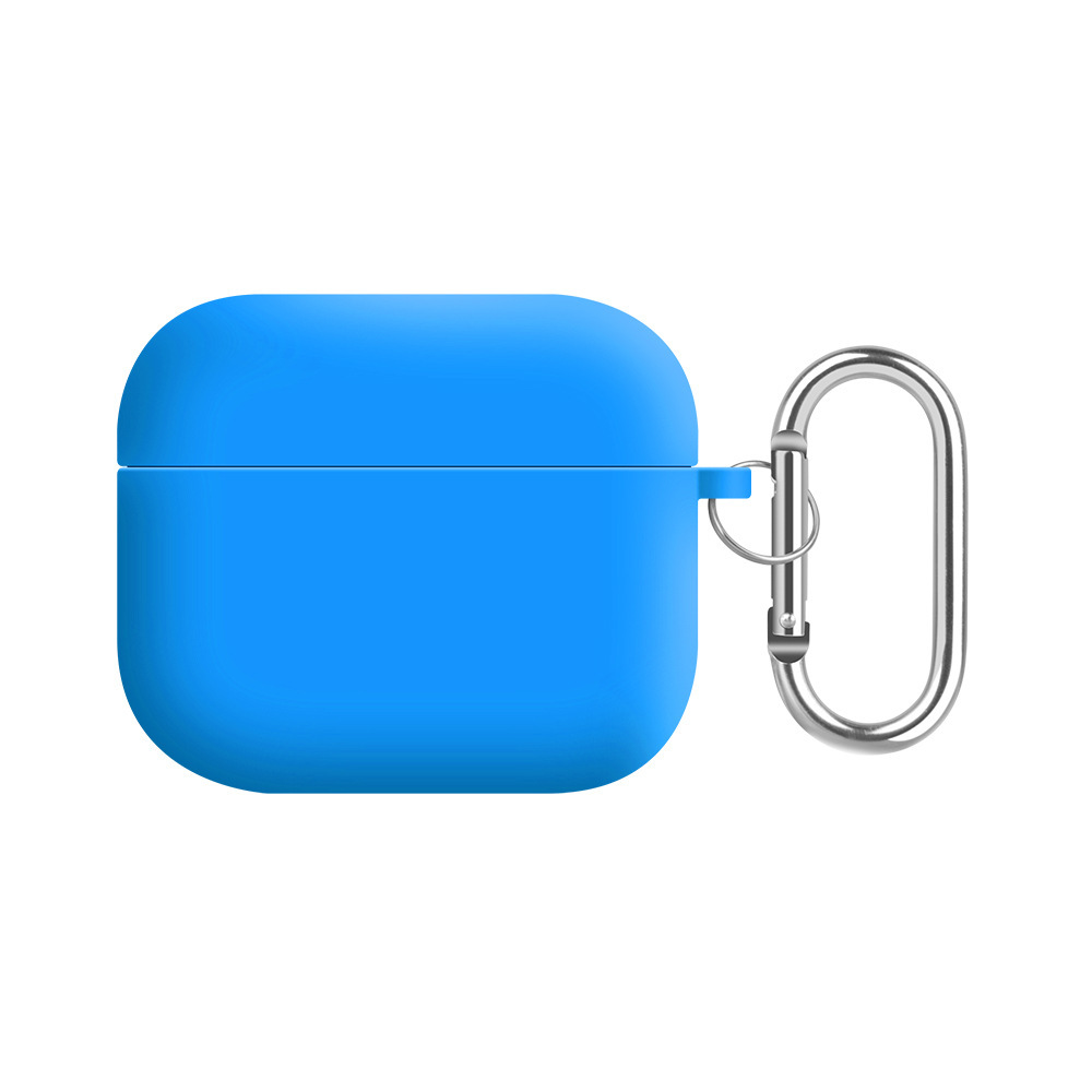 Solid color liquid silicone suitable for AirPods 4th generation protective case, 2nd generation 3rd generation Pro3 Apple Bluetooth earphone soft shell