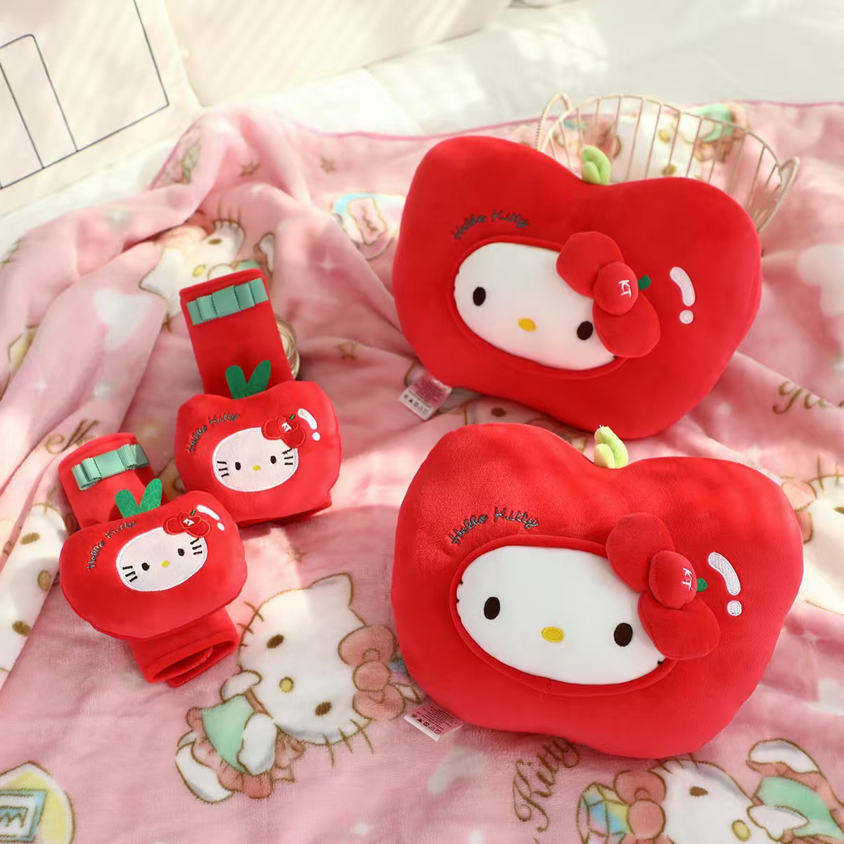 Hello kitty, японская милая подушка для шеи, с защитой шеи