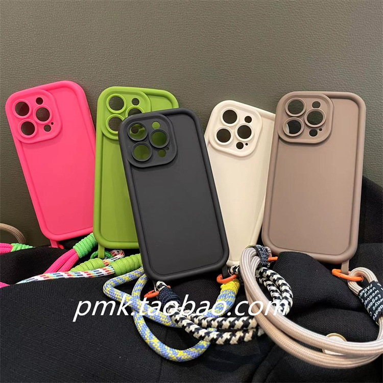 Personalized contrasting woven lanyard suitable for Apple 17 Promax phone case, iPhone 13 wristband, handheld, all inclusive 15