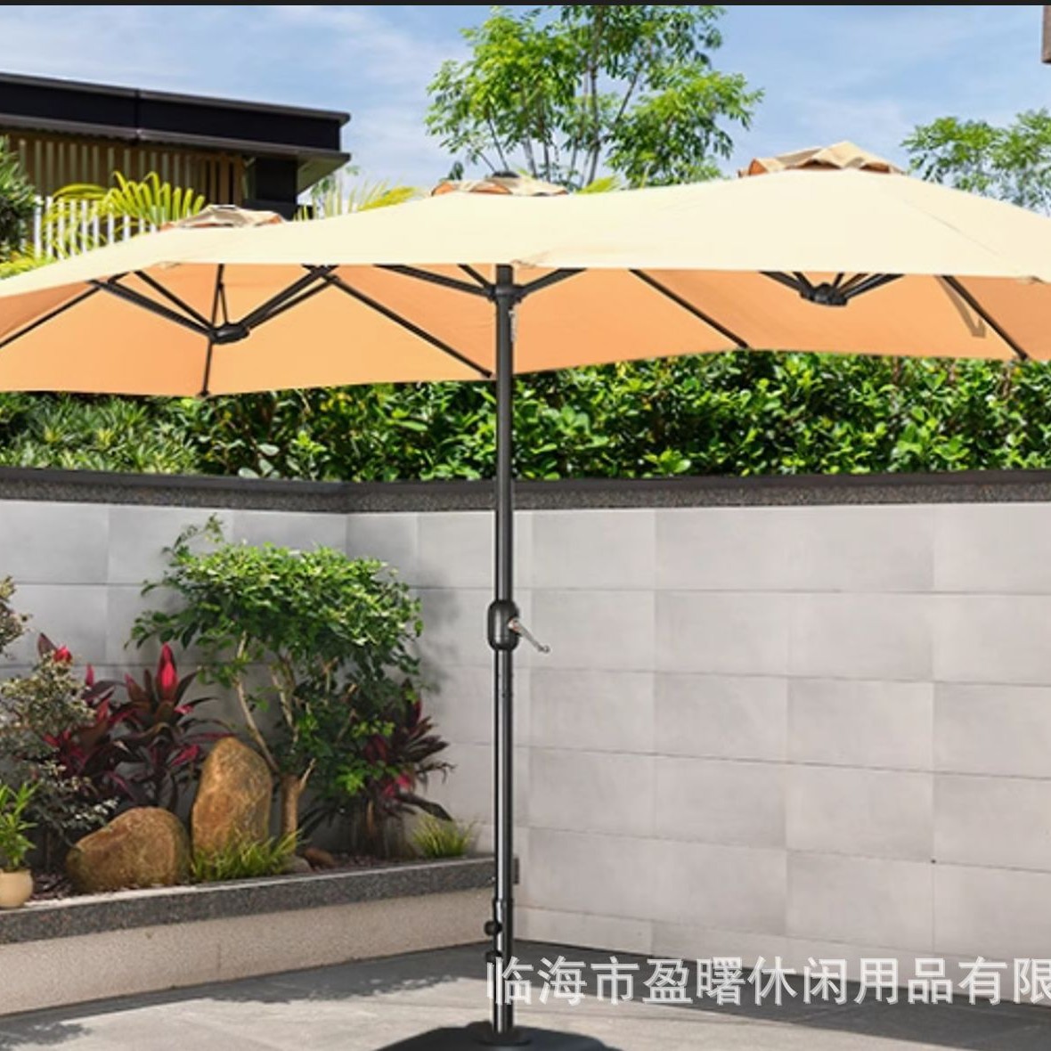 Outdoor Umbrella, Courtyard Umbrella, Sunshade Umbrella, Courtyard Roman Umbrella, Large Sun Umbrella, UV resistant Double Head Design
