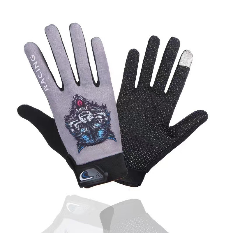 Cycling gloves for outdoor men and women, sports cycling, hiking, cycling, sun protection, anti slip, touch screen, all finger knitted gloves