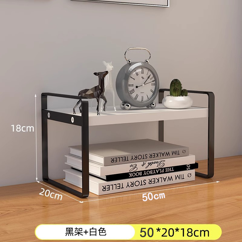Desktop storage rack, multi-layer desk storage rack, office desk, layered rack, wrought iron student dormitory desk, small bookshelf on the table