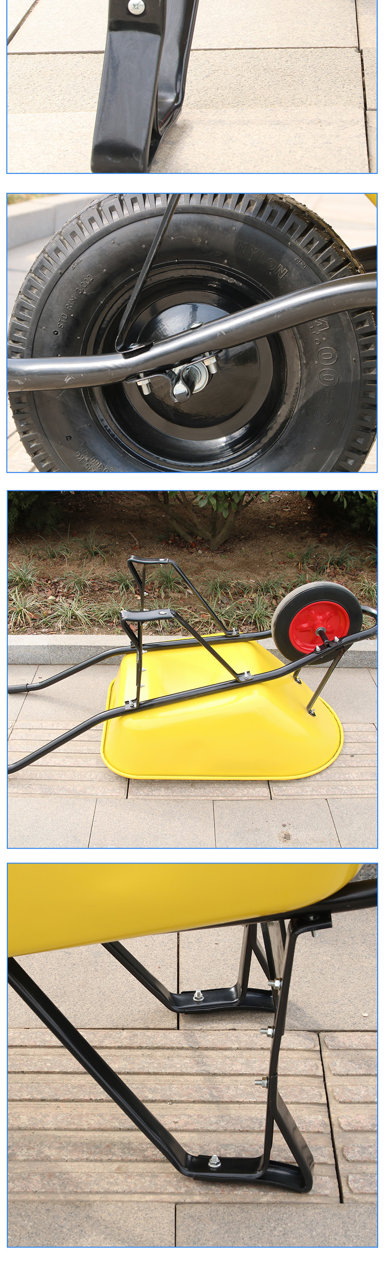 Unicycle, deep bucket, agricultural household small cart, construction site bulldozer, lightweight garbage handling, small bucket handcart