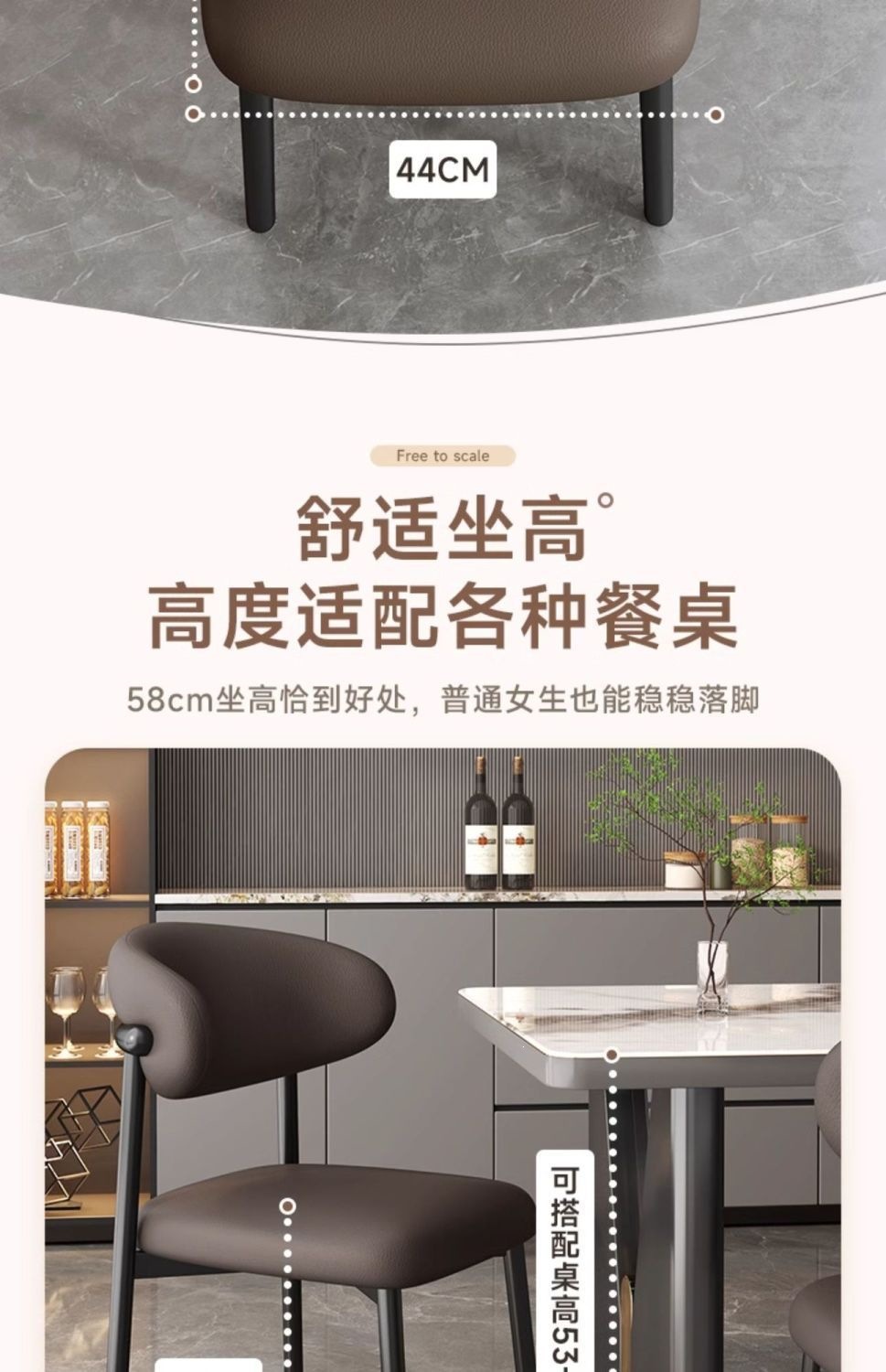 休闲椅金属架餐椅家用餐桌椅酒店餐厅座椅软包休闲舒适洽谈靠背椅