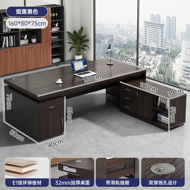 Office desk, desktop, home, simple computer, desk and chair combination, office, single person, simple writing desk, large desk, desk
