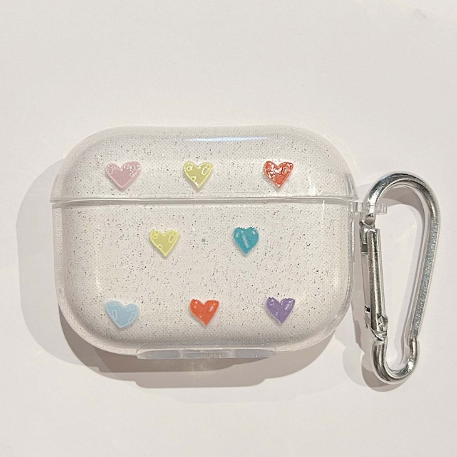 Suitable for AirPods 4 Earphone Case Pro2/3 Flash Pink Letter Pink Love Bluetooth Earphone Cover