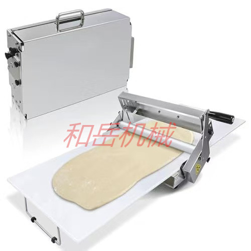 Commercial hand cranked pastry machine, household small desktop pizza, croissant dough press, bread machine, baking equipment