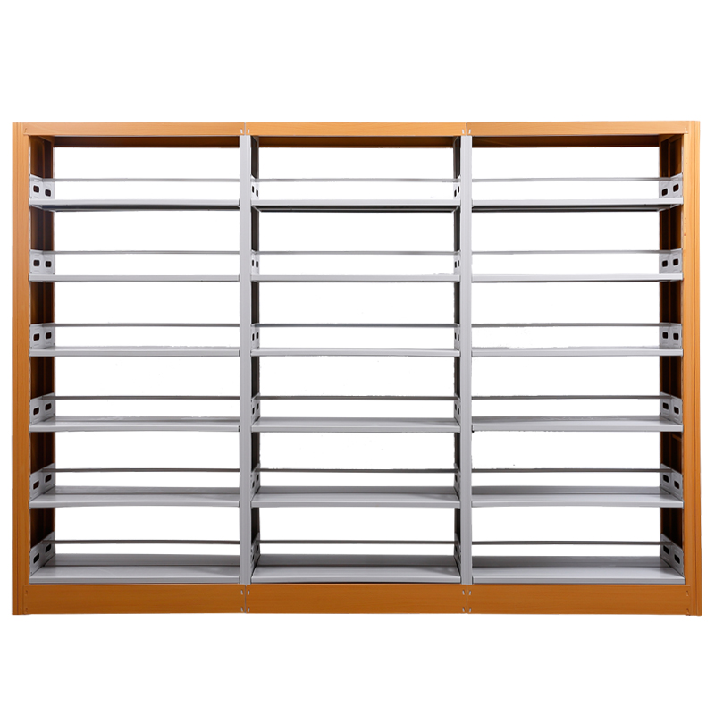 Steel bookshelf, book reading rack, household book storage rack, archive storage rack, double-sided data rack, minimalist design