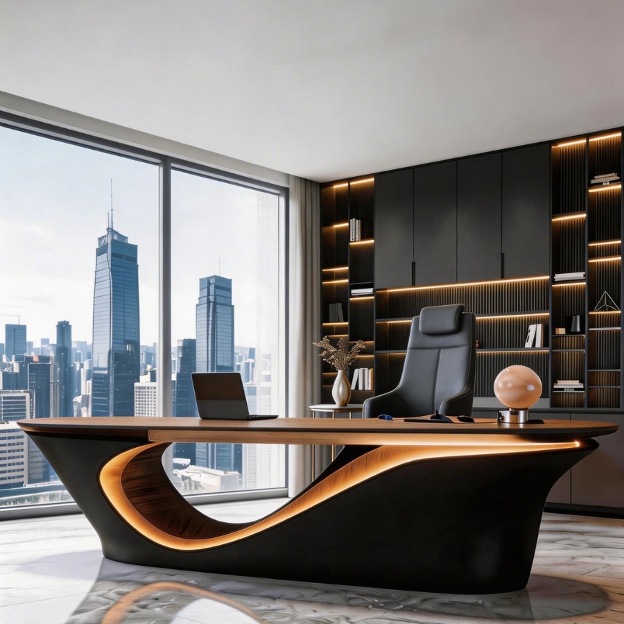 Bentley Series Light Luxury Chairman's Office Boss Desk Large Class Desk Office Desk Single Person Commercial Computer Desk President