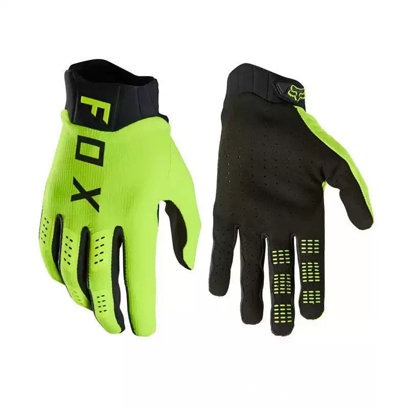 Full finger motorcycle riding, touchscreen gloves, outdoor wear-resistant, reflective, breathable, night riding, anti-skid protection