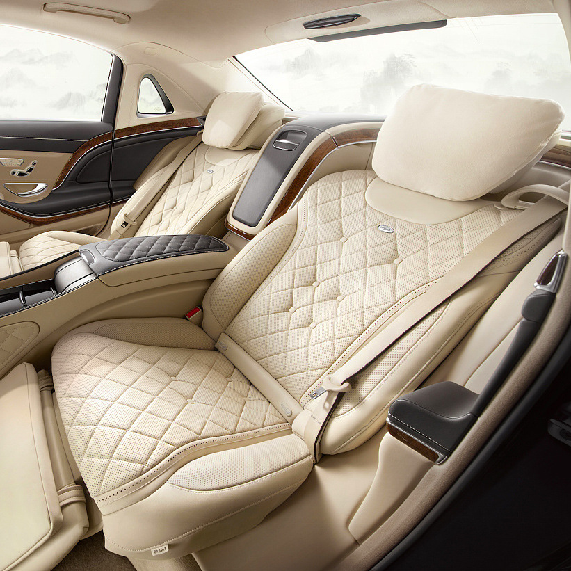 Автомобильная подушка подходит для подголовника Mercedes-Benz Maybach, замшевой автомобильной подушки, защиты шеи, боковой подушки для сна в автомобиле.