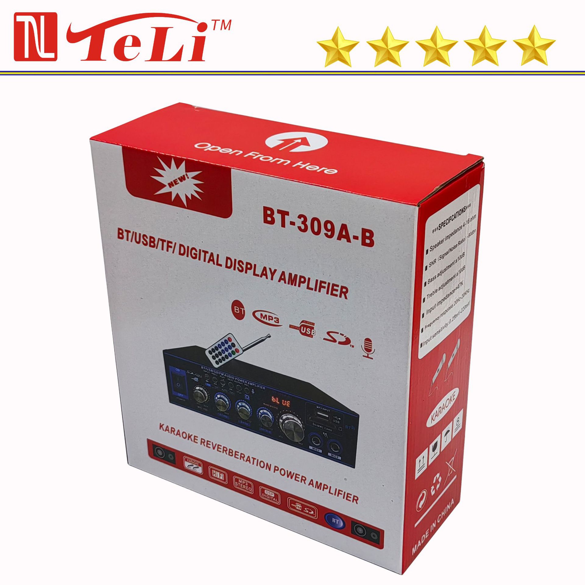 Усилитель HiFi с Bluetooth и USB BT-309A-B