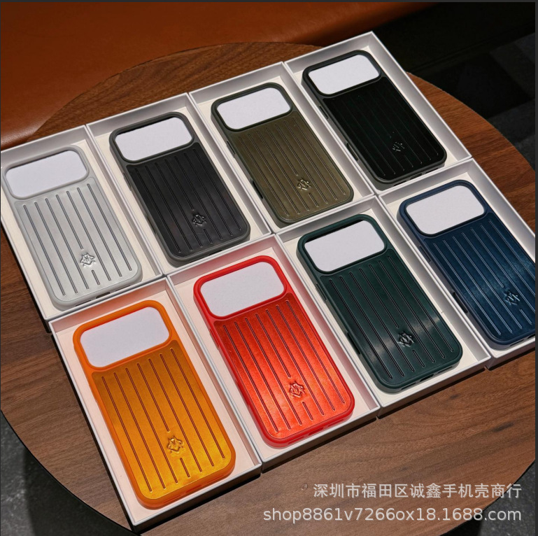 New aluminum alloy Apple/pink luggage case all inclusive, suitable for Apple iPhone 17/16/15/14 phone cases