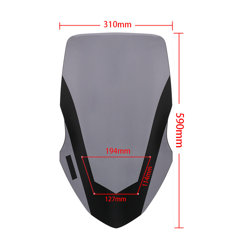 Он подходит для Yamaha NMAX155NMAXL12516-18 Передний мотоцикл переднего ветрового стекла для увеличения стеклянной дренажной платы