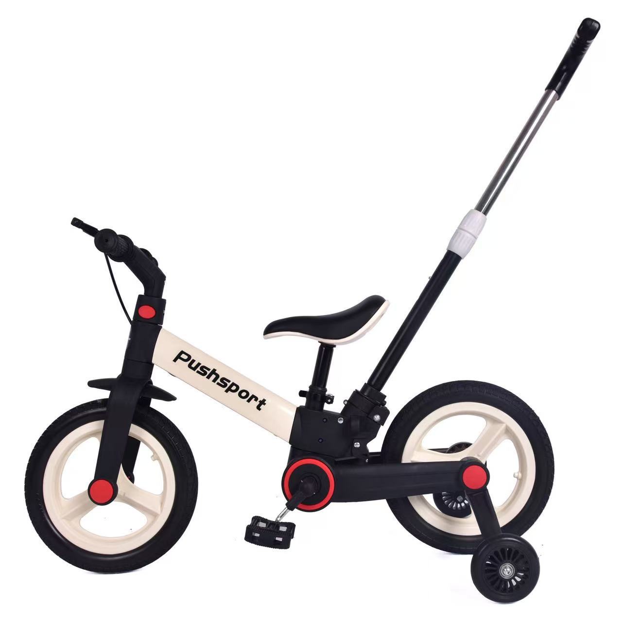 Foreign trade multifunctional children's folding tricycle two in one balance bike with handbrake pedal for children's baby bicycle