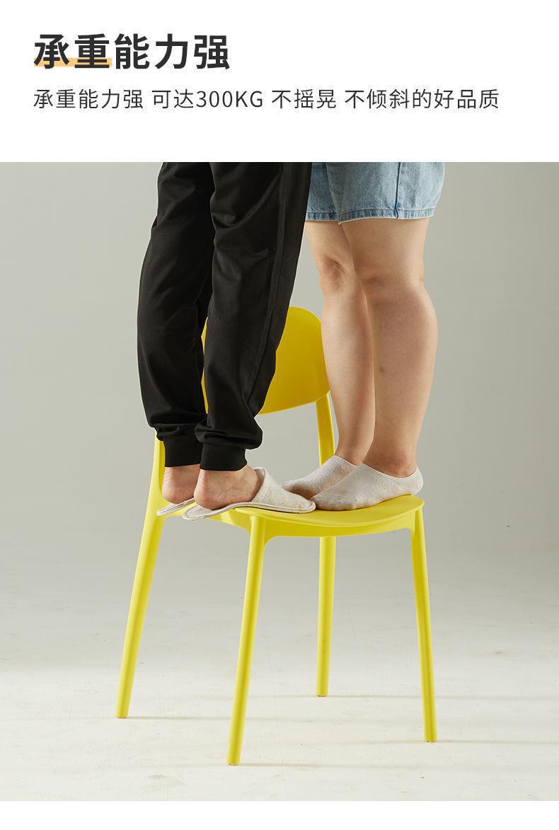 Light luxury backrest dining chair feels comfortable for home use, thick and comfortable for prolonged sitting, plastic stool, Nordic internet celebrity business dining table and chair