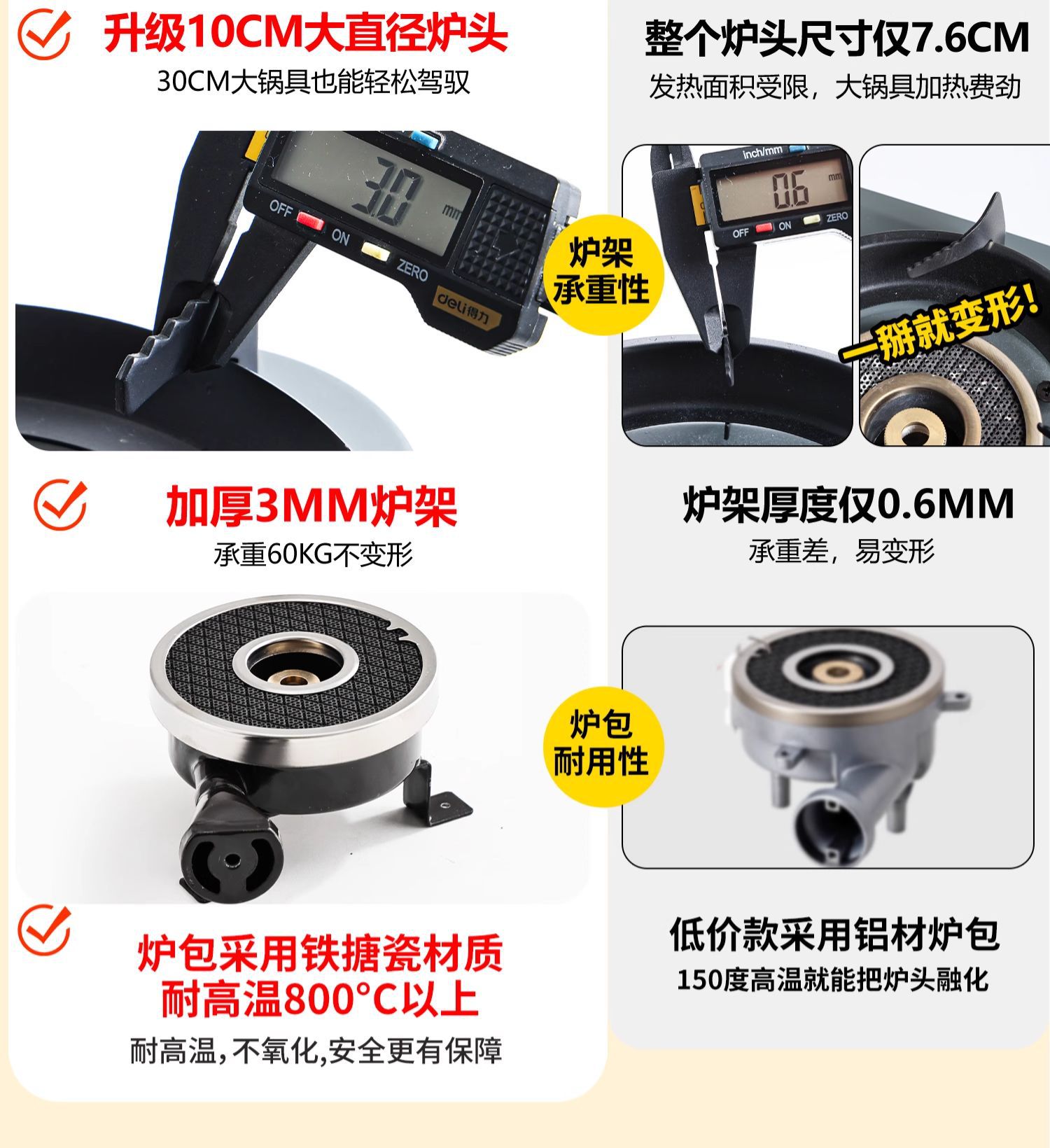 Card stove, outdoor portable split camping cookware, new stove, tea boiling stove, gas stove, separated new type