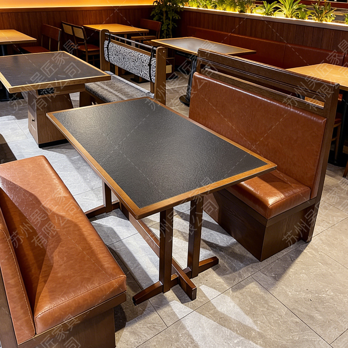 San Chushan Hot Pot Table Smoke free Induction Cooker Integrated Commercial Mountain Slow Fire Stove Stone Mountain Wild Style Chinese Restaurant Table and Chair