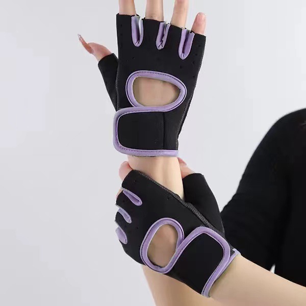 Half finger sports gloves, weightlifting and fitness gloves, outdoor sports cycling, breathable and shock-absorbing riding gloves