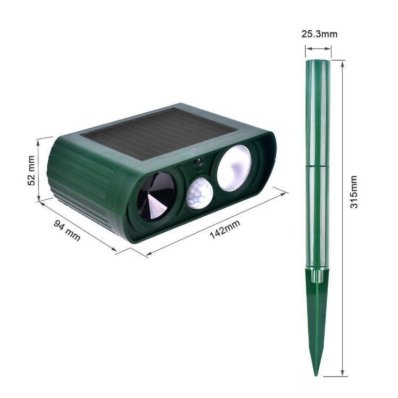 户外太阳能超声波动物驱赶器驱鼠器驱鸟器驱狗器驱兔驱鹿器跨境