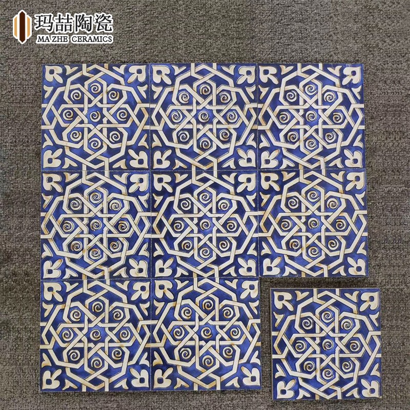 Церковная плитка 150x150 для общественного питания, ресторан, характерная плитка в этническом стиле, яркая поверхность, вогнутая и выпуклая фоновая настенная плитка