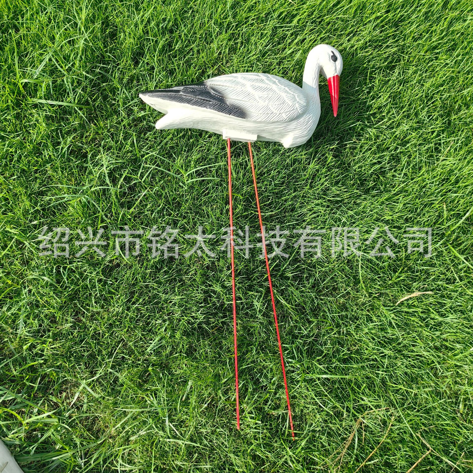 Cross border simulation flamingo combination courtyard garden decoration, small white crane outdoor lawn, wedding scenery, animal bait