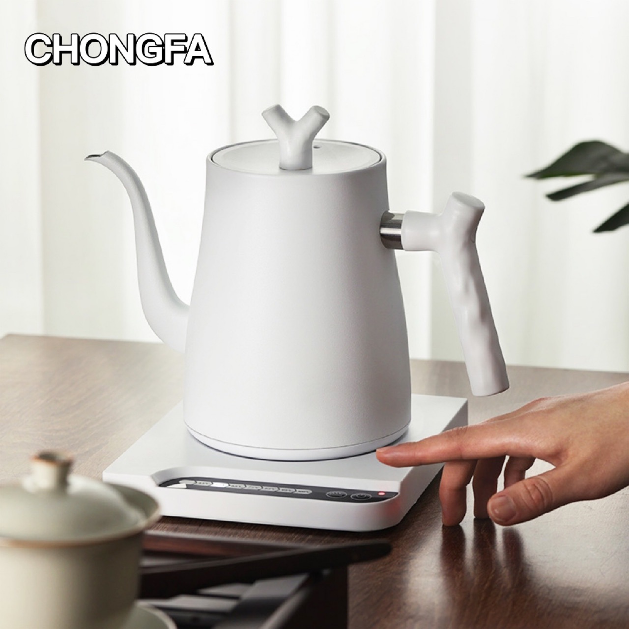 Электрический чайник для кофе и чая CHONGFA DRSH-001 из нержавеющей стали