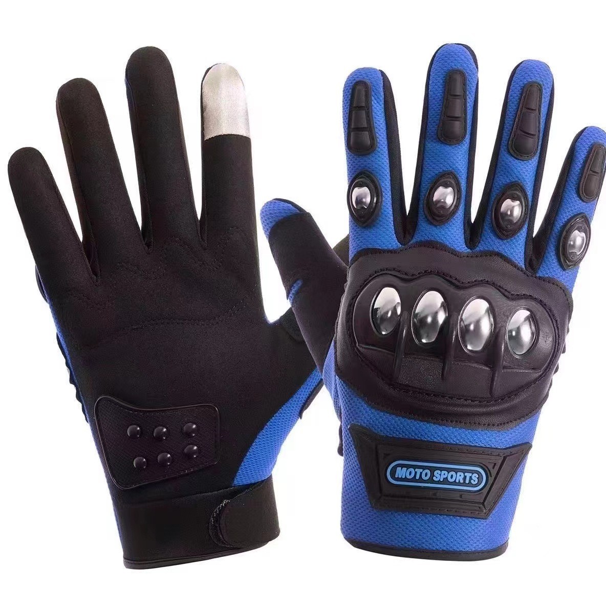 Motorcycle riding gloves men's stainless steel hard shell anti fall mountain bike riding equipment gloves cross-border