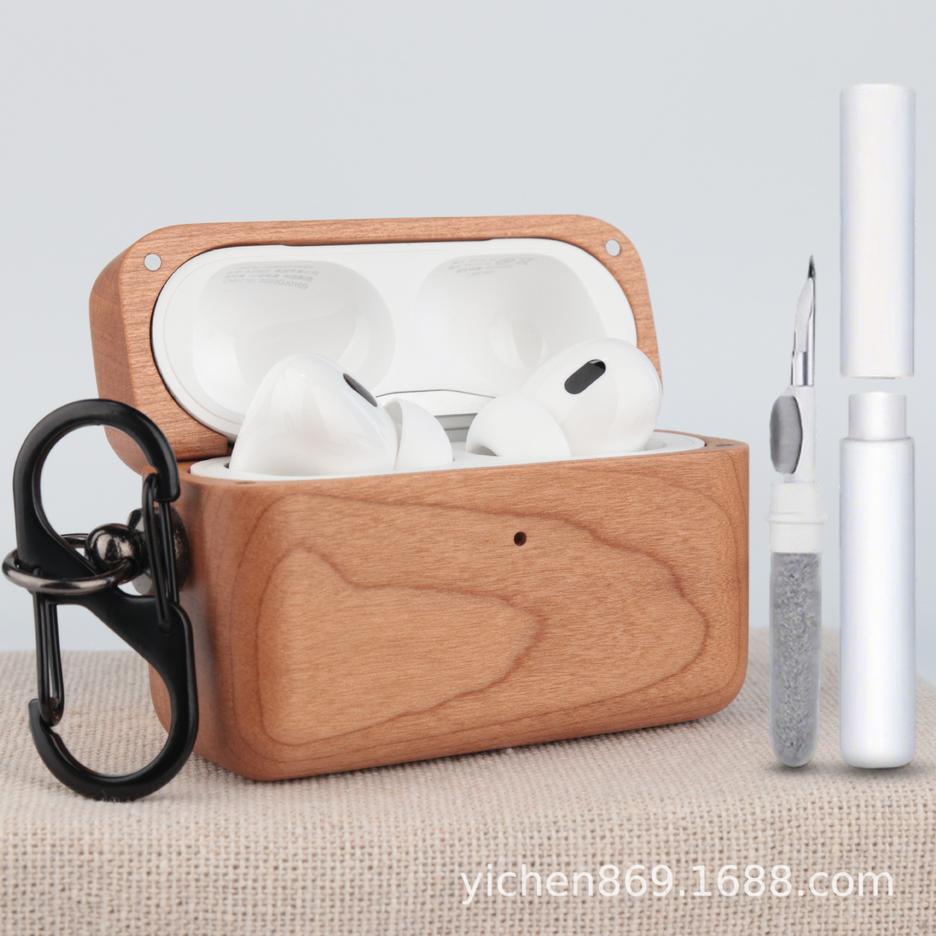 跨境APPLE新款AirPods pro3木质耳机壳适用蓝牙耳机保护壳耳机壳