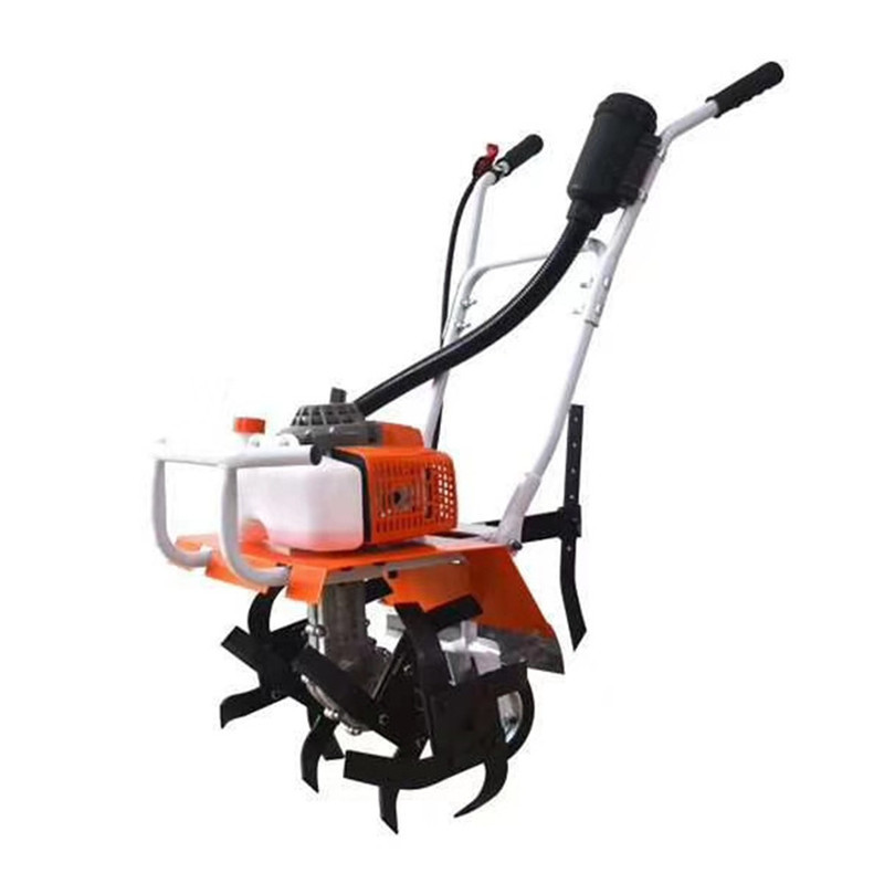 Manufacturer direct sales small gasoline rotary tiller for land reclamation, plowing machine for water and drought dual-use, pulping and loosening soil micro tiller