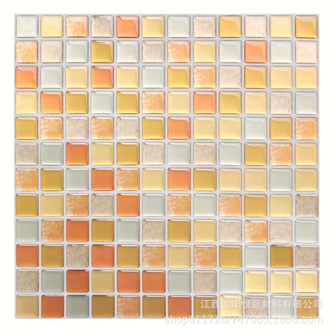 3D ceramic tile crystal wall sticker self-adhesive DIY mosaic home decoration kitchen oil proof bathroom waterproof three-dimensional