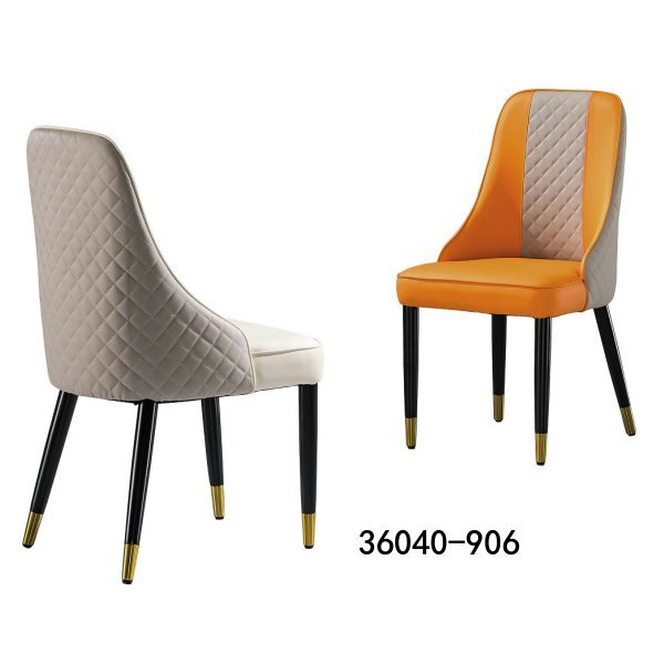 Стул обеденный кожаный с высокой спинкой Zongju Furniture 36040-906 в современном стиле