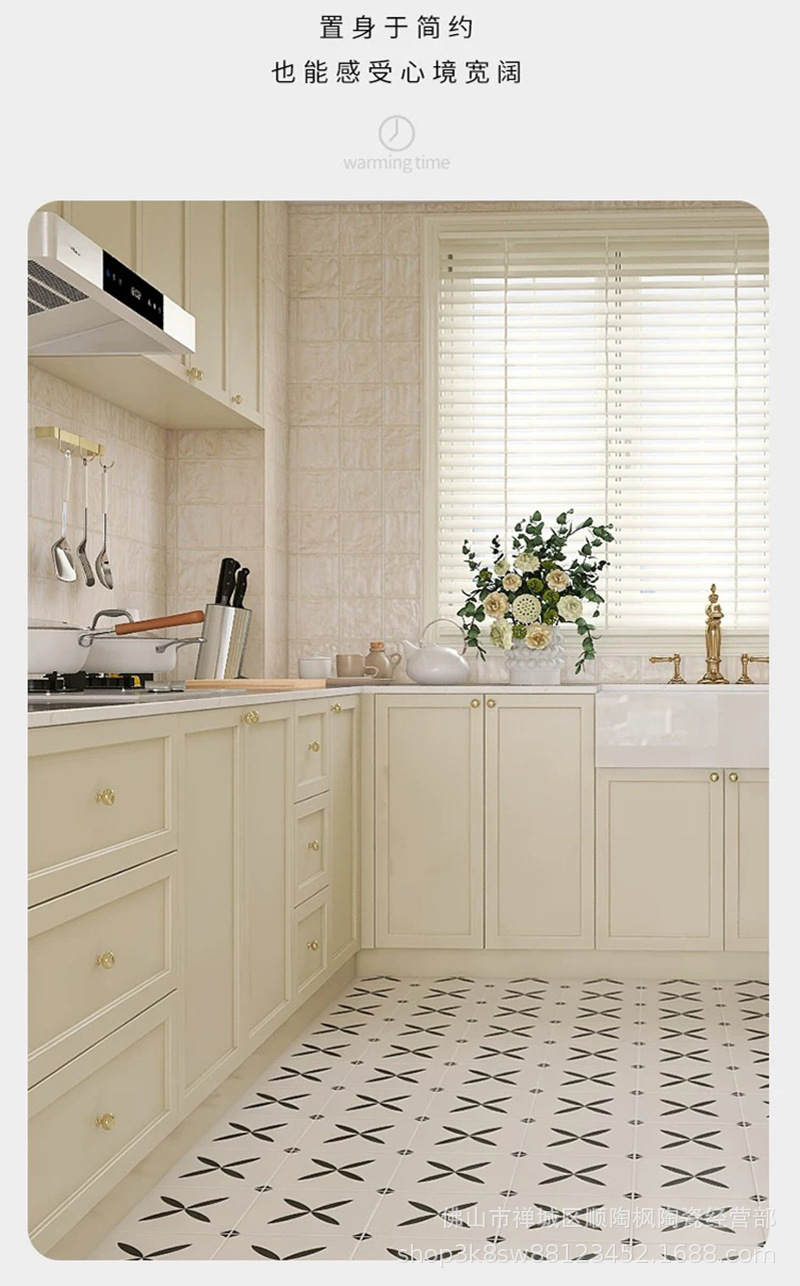 400X800 pearl shell concave convex grid all ceramic floor tiles, soft gloss French cream bathroom kitchen wall tiles