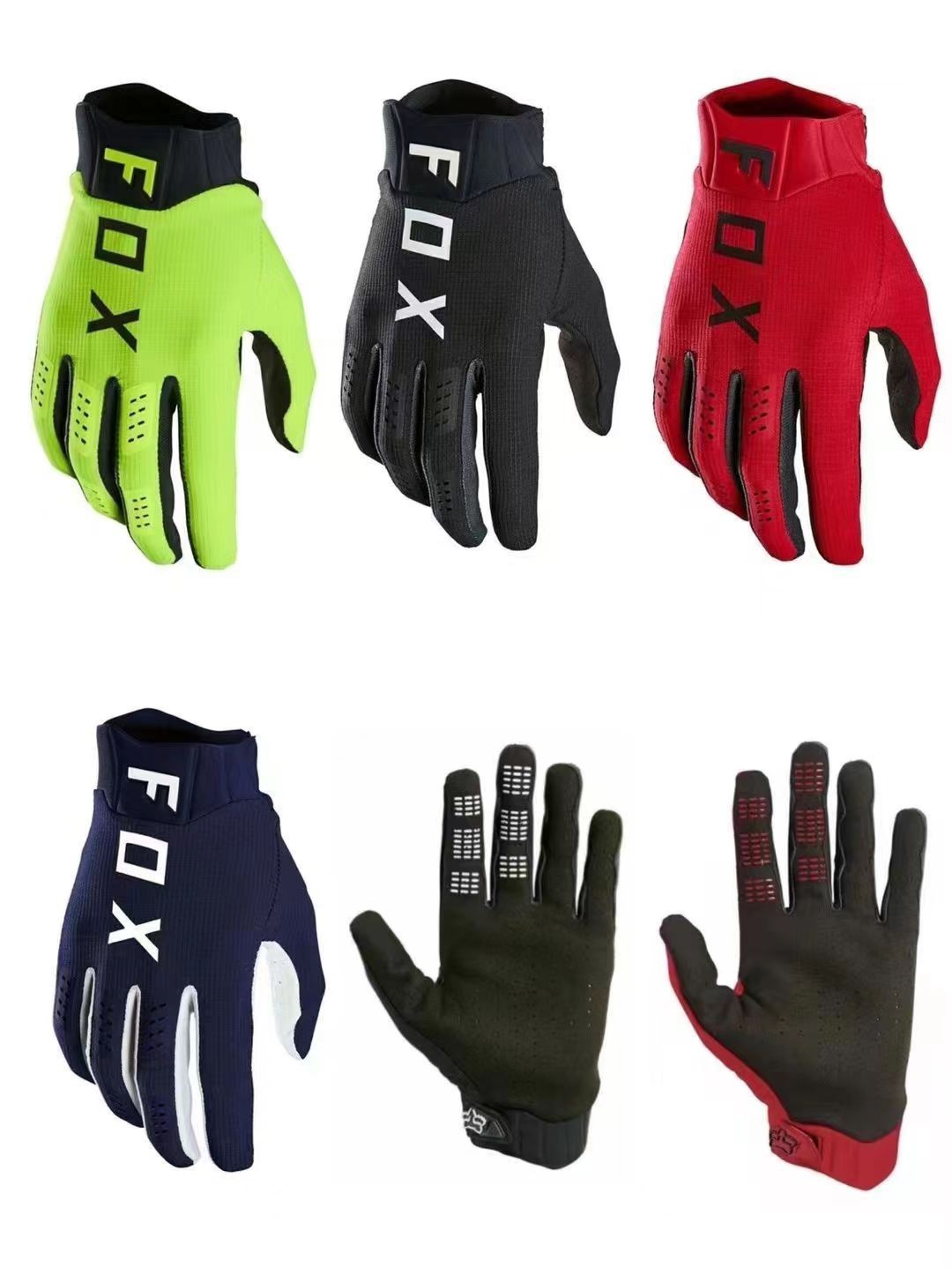 Full finger motorcycle riding, touchscreen gloves, outdoor wear-resistant, reflective, breathable, night riding, anti-skid protection