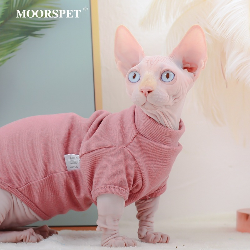 Moorspet Sphinx Devin Wathless Cat Одежда осень и разработчик зимнего стиля база с четвероногим теплым домашним животным кошка