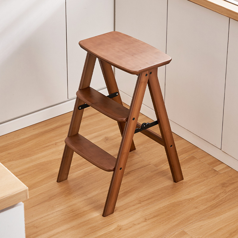Home multifunctional kitchen high stool, foldable stool, three step ladder stool, portable thick small stool, bar stool
