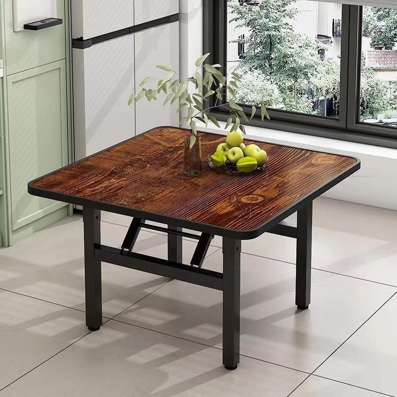 Square folding dining table, square small table, kitchen, household dining table, simple folding table, rental house, cross-border
