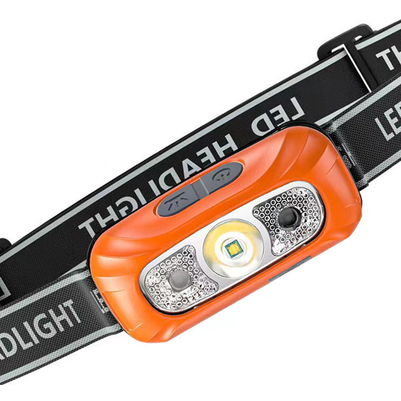 Strong headlight charging, ultra bright head mounted lighting, ultra long battery life, sensing, outdoor night fishing, household flashlight