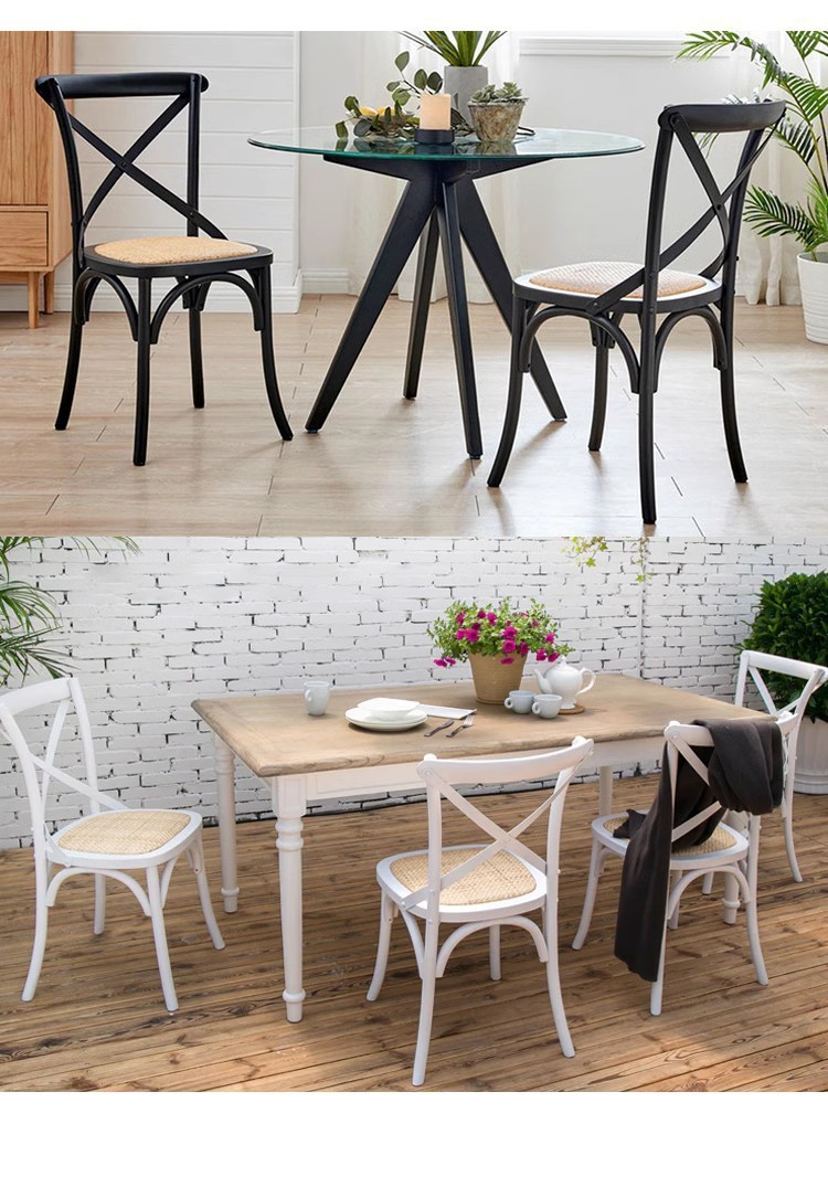 Foreign trade solid wood household chairs, conference negotiations, tables and chairs, retro wedding homestays, internet celebrities, back fork dining chairs, high back chairs