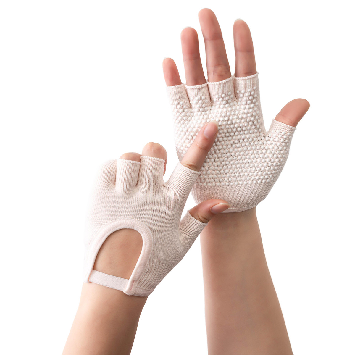 [Yoga Gloves B1] Half Finger Female Fitness Barbell Lifting Pot Equipment Cycling Road Bike Jumping Rope Badminton Cocoon Prevention