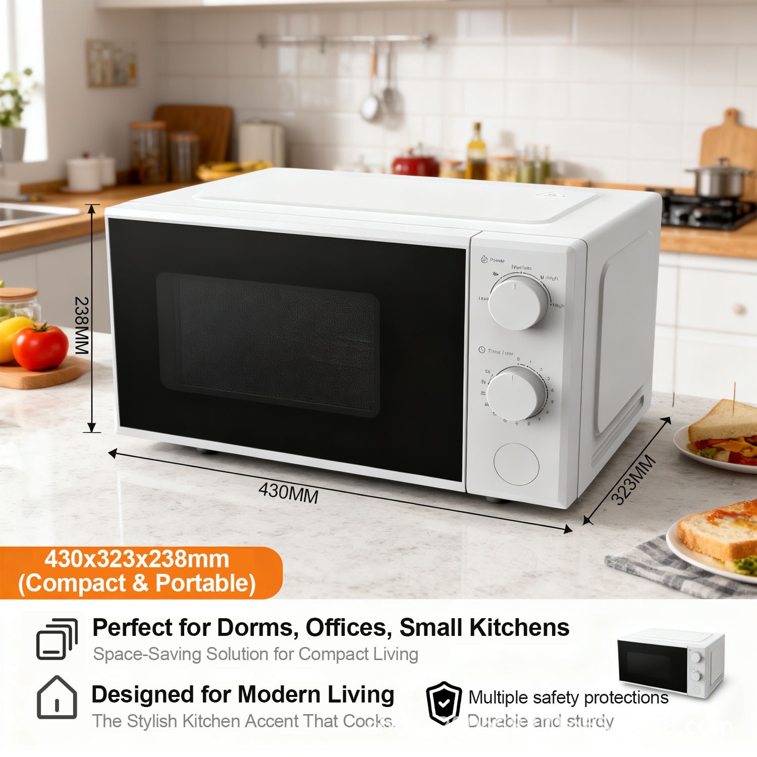 Микроволновая печь OEM MW717AAE-PB001 механическая 17л