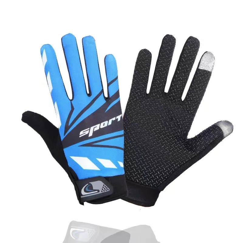 Cycling gloves for outdoor men and women, sports cycling, hiking, cycling, sun protection, anti slip, touch screen, all finger knitted gloves