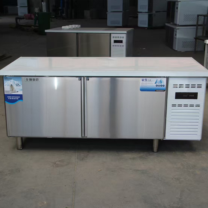 Commercial fresh-keeping and freezing workbench, dual temperature kitchen operation console, refrigeration workbench