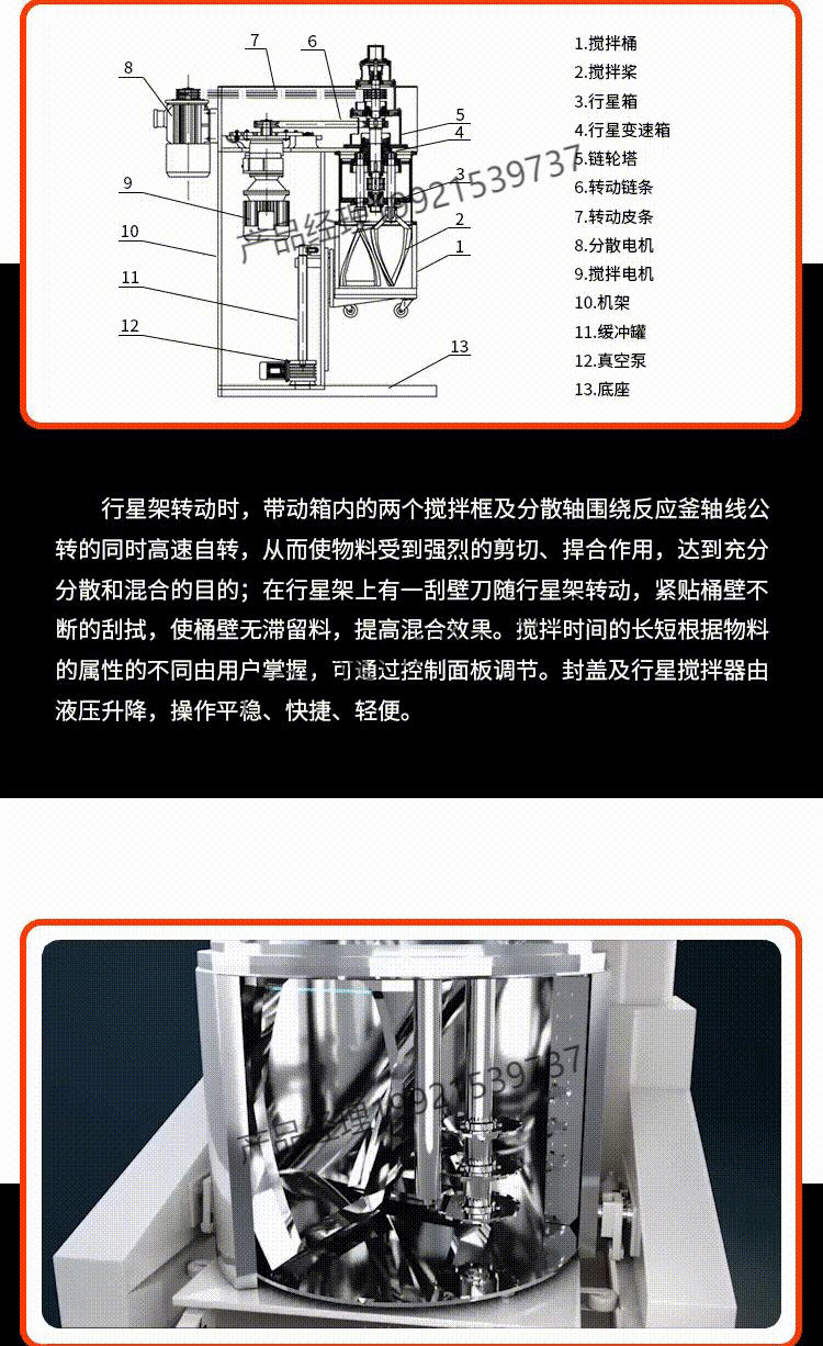 Planetary mixer vacuum heating high viscosity paste coating silicone laboratory dual planetary mixer stainless steel