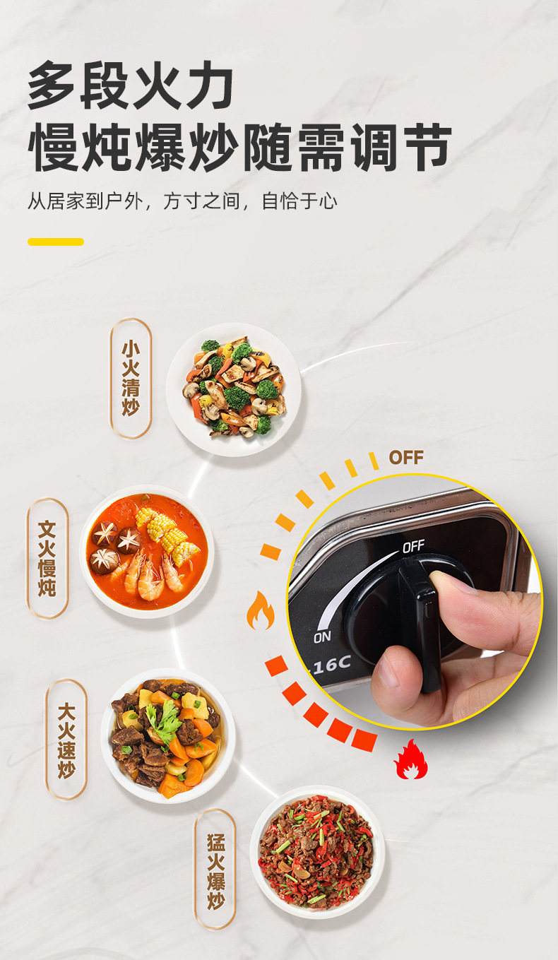 不锈钢卡式炉五星炉猛火炉露营燃气炉商用便携燃气灶