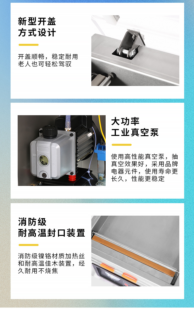 Wholesale of Cross border Foreign Trade Commercial Desktop Vacuum Packaging Machine, Catering Food Vacuum Fully Automatic Compression Sealing Machine
