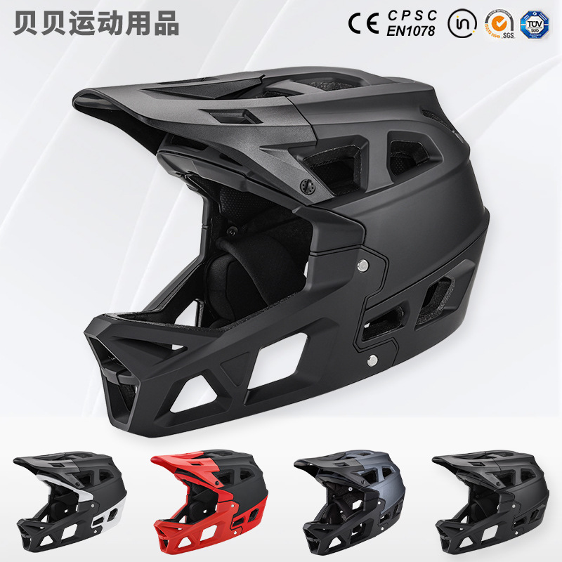 Cross border new outdoor camouflage mountain bike off-road helmet CE certification race speed descent safety adult full helmet wholesale